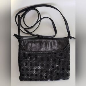 Hobo The Original Liza Black Leather Crossbody Handbag